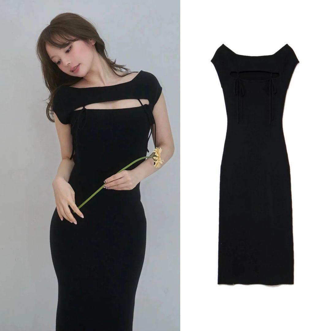【10％OFF】 ANDMARY Bebe Other - Dress Knit Ribbon ワンピース