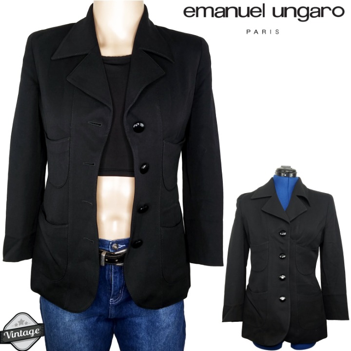 VTG 90s Emanuel Ungaro Wool Jacket Sz 6