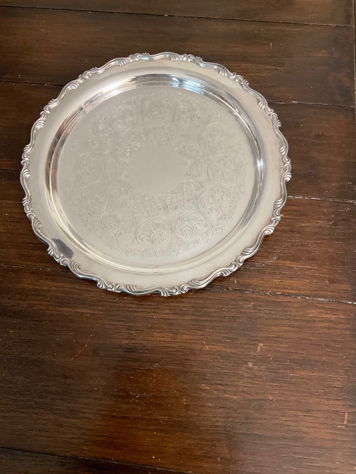 WM A ROGERS silver tray