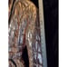 Metallic Rose Gold Pink Black Fur Hooded Women Small Ski Suit Snowsuit Boarding