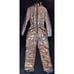 Metallic Rose Gold Pink Black Fur Hooded Women Small Ski Suit Snowsuit Boarding