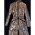 Metallic Rose Gold Pink Black Fur Hooded Women Small Ski Suit Snowsuit Boarding