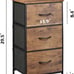 Dresser with 3 Drawers, Fabric Nightstand, Organizer Storage Dresser