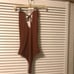 Majorelle Ashyln rust halter knit bodysuit