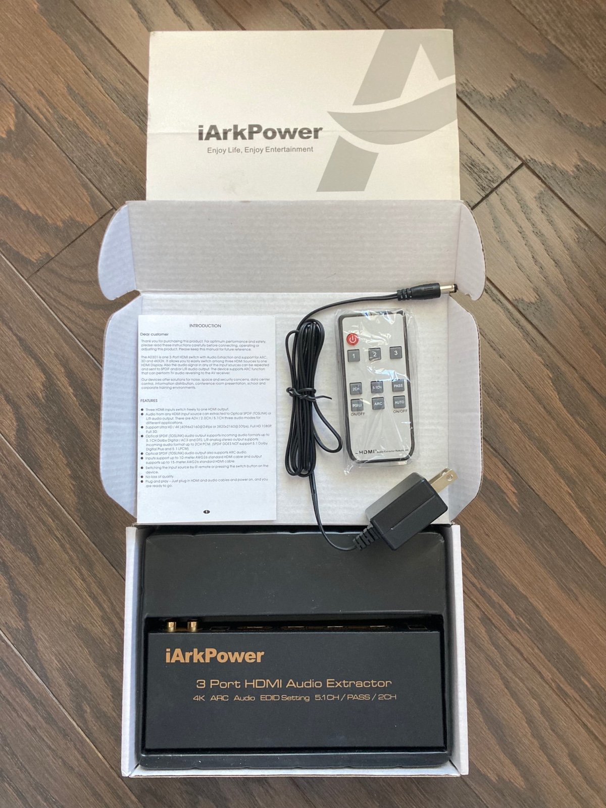 iArk Power 3 Port HDMI Audio Extractor 60 hz
