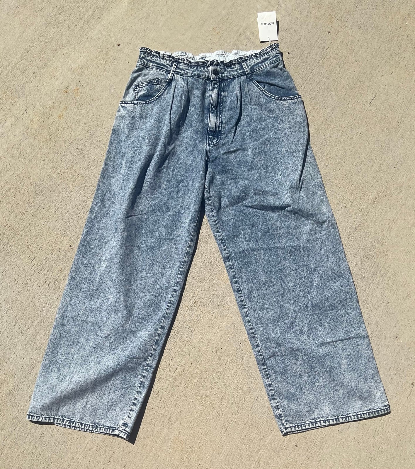 MOTHER the ruffle greaser ankle jean size 32