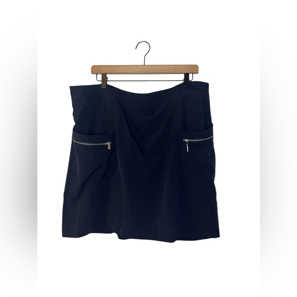 Chico's Navy Skort with Zipper Pockets