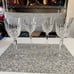 Waterford Kelsey Pattern Wine Glasses 8.5” Tall 4 Piece Set Vintage Stemware