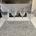 Waterford Kelsey Pattern Wine Glasses 8.5” Tall 4 Piece Set Vintage Stemware