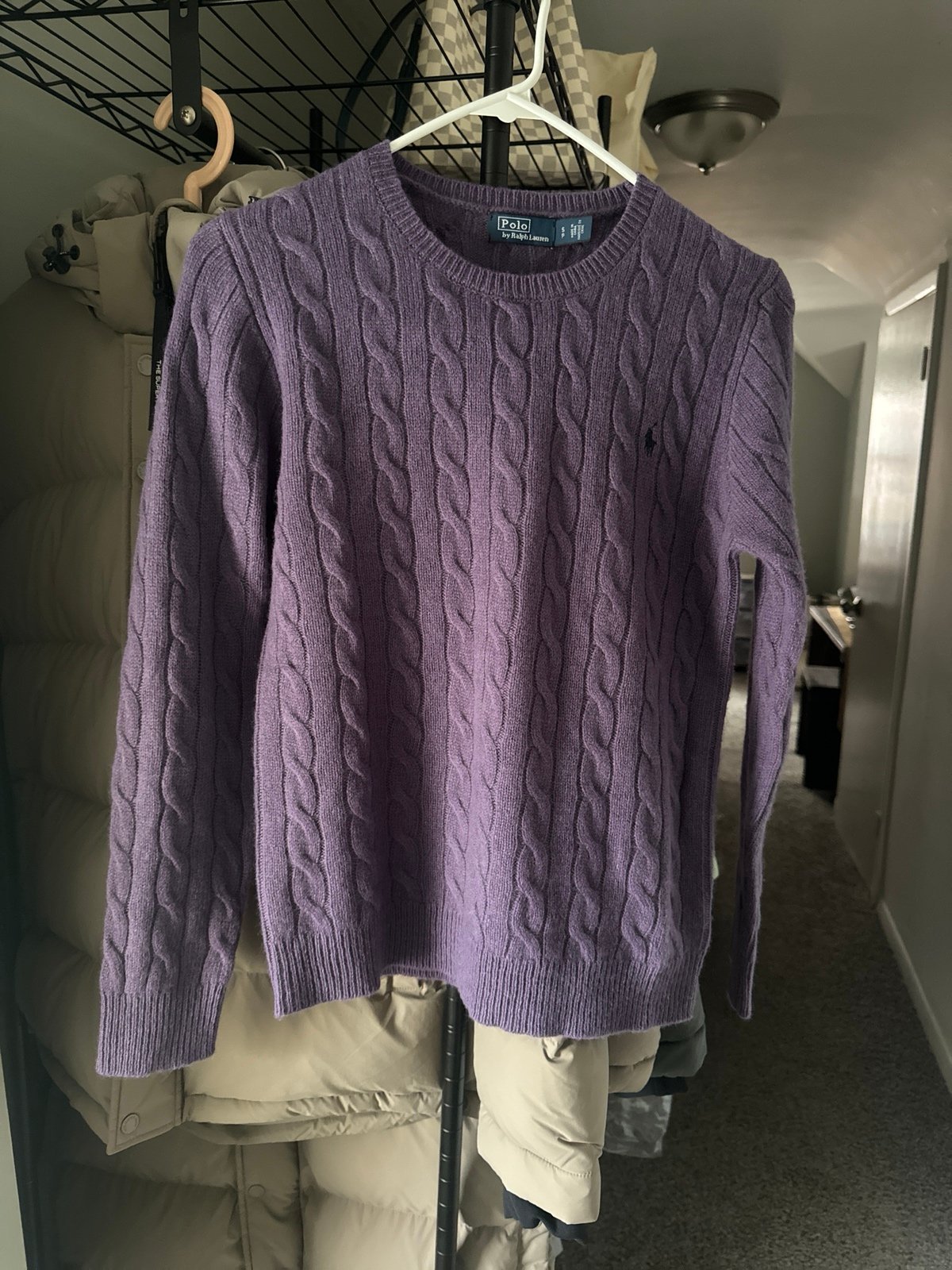 Polo Ralph Lauren cashmere/wool cable knit sweaters purple size s