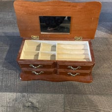 Vintage (1989) Small Wooden Jewelry Box