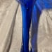 Jonathan Winfisky Art Glass Trumpet Vase Cobalt Blue 1995 SIGNED 10 In VINTAGE