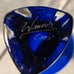 Jonathan Winfisky Art Glass Trumpet Vase Cobalt Blue 1995 SIGNED 10 In VINTAGE