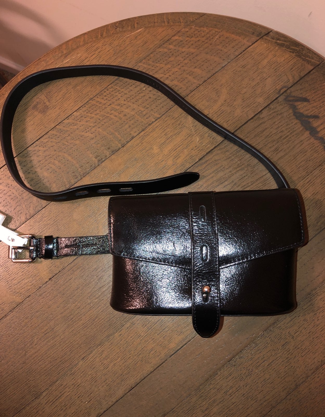 rebecca minkoff fanny pack black leather new bag