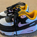 Nike Air Max 90 s Black White Pink Yellow CD6868-007 Size 7c
