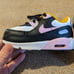 Nike Air Max 90 s Black White Pink Yellow CD6868-007 Size 7c