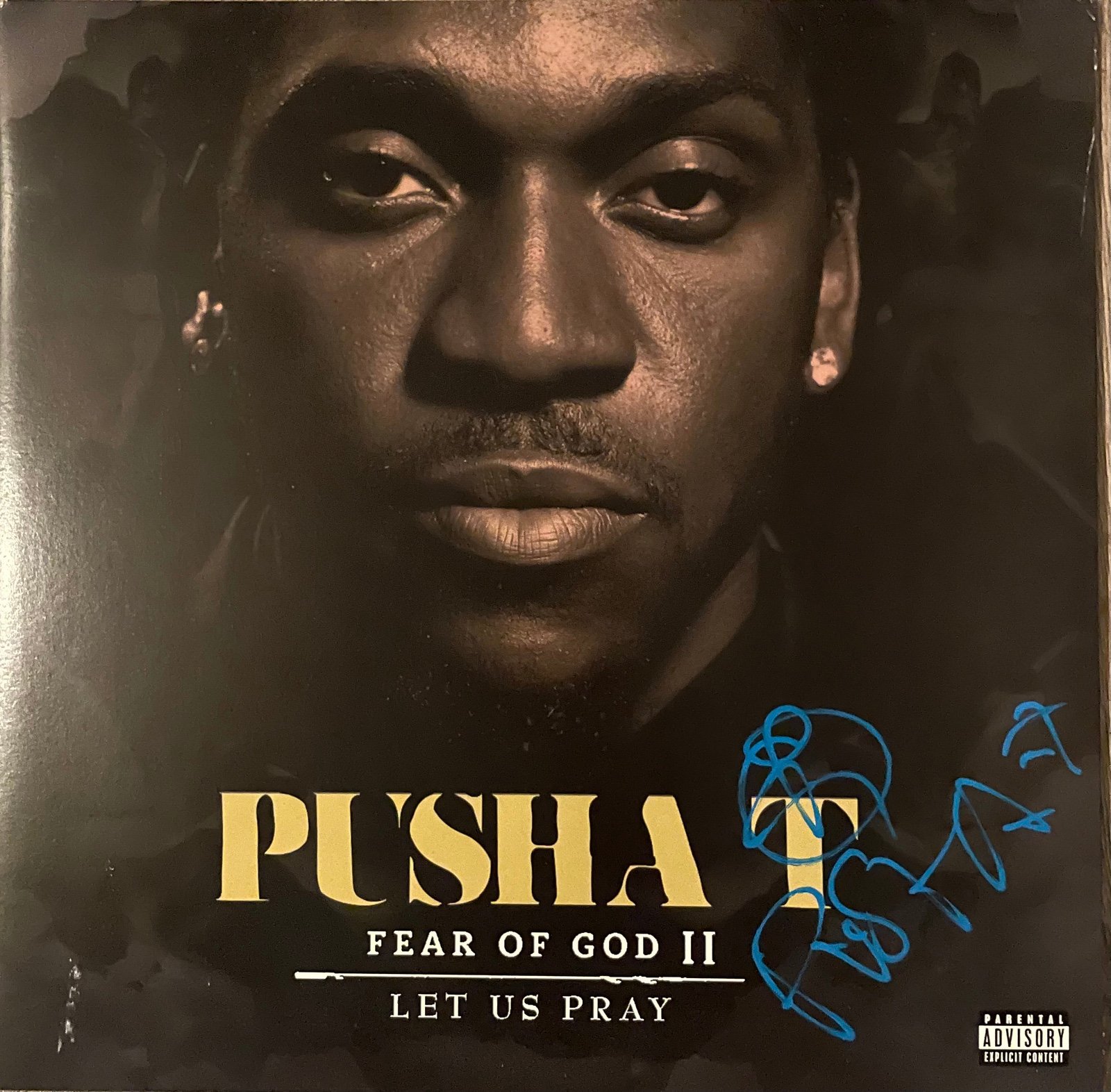 PUSHA T SIGNED FEAR OF GOD II: LET US PRAY VINYL LP - BECKETT COA