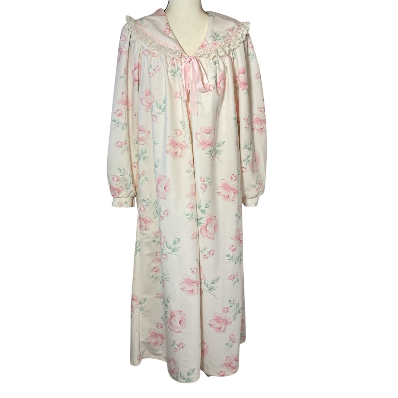 Komar vintage 1950s floral night gown pajama grandma dress sleep wear
