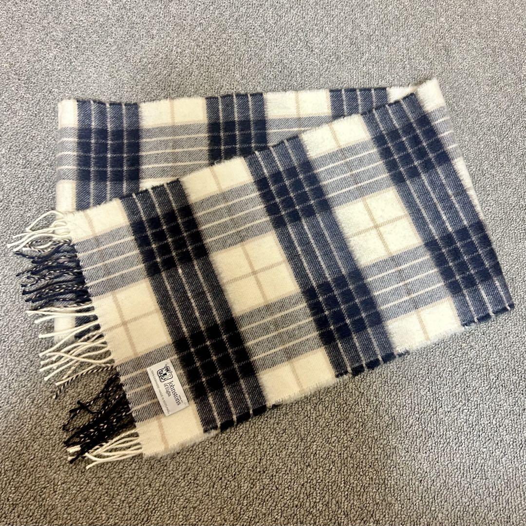 Johnstons Cashmere Check Scarf 180x25cm