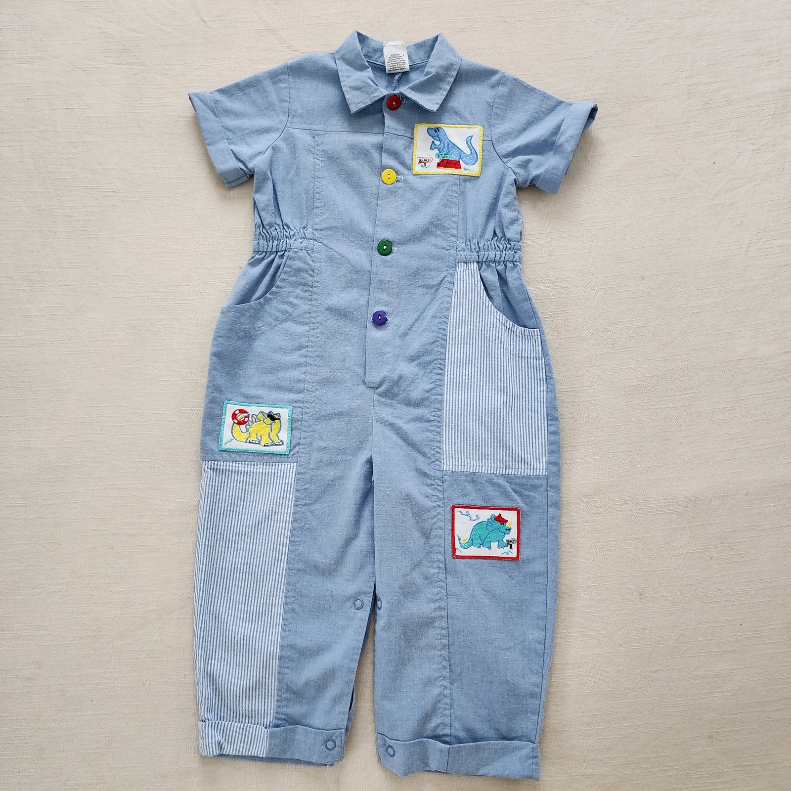 Vintage Dinosaurs Color Pop Utilty Suit 24 months/2t