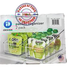 iDesign Packet Organizer 2Pk for Pantry Fridge Bath Utility in Drawer Countertop