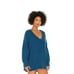 Free People Brookside Tunic Oversized Sweater Chunky Scoop Neck Blue, XS