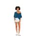 Free People Brookside Tunic Oversized Sweater Chunky Scoop Neck Blue, XS