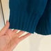 Free People Brookside Tunic Oversized Sweater Chunky Scoop Neck Blue, XS
