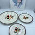 Vintage 50's Metlox Poppytrail Red Rooster 3 Pc. Set Salad Plate Dinnerware