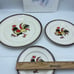 Vintage 50's Metlox Poppytrail Red Rooster 3 Pc. Set Salad Plate Dinnerware