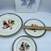 Vintage 50's Metlox Poppytrail Red Rooster 3 Pc. Set Salad Plate Dinnerware