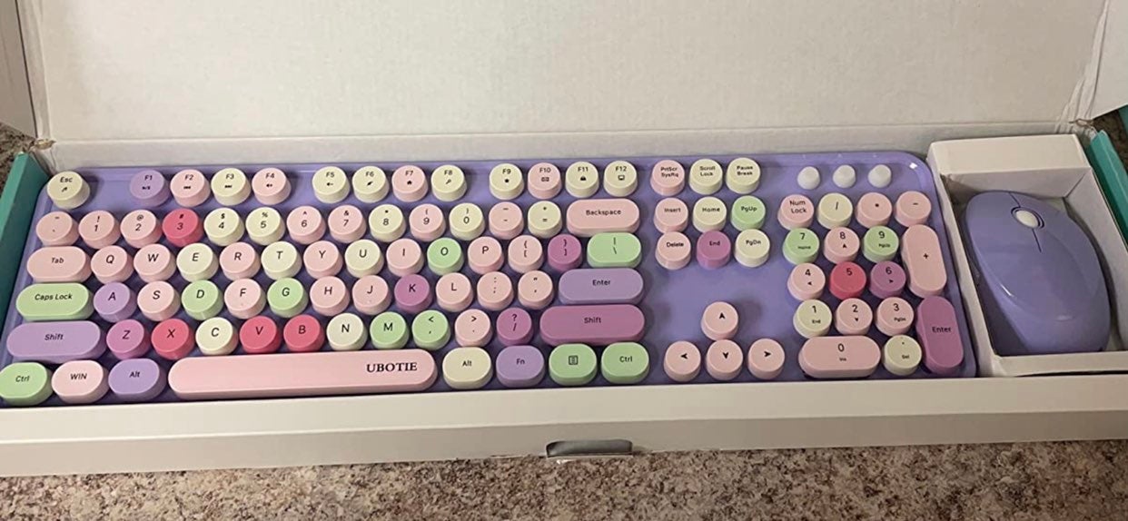 Purple theme wireless keyboard