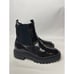 NWOB Sam Edelman Girls Black Glitter Chelsea Boots - Chunky Lug Sole, Size 3