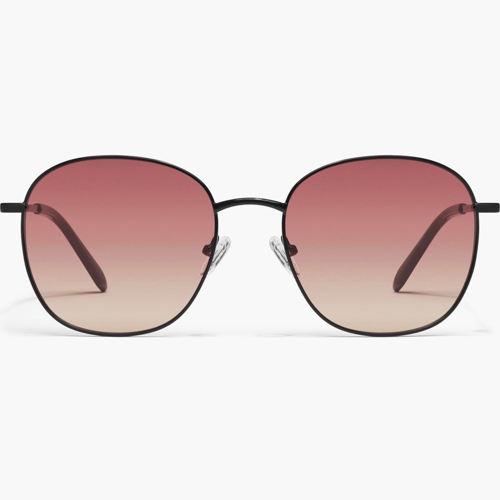 Jezabell Oversized Round Sunglasses QUAY BLACK/ PINOT TAUPE