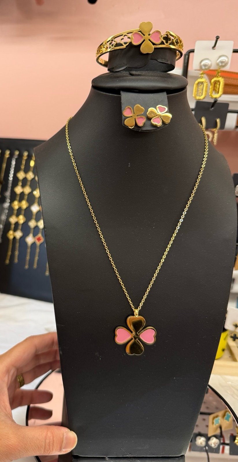 Pink and Gold Flower set