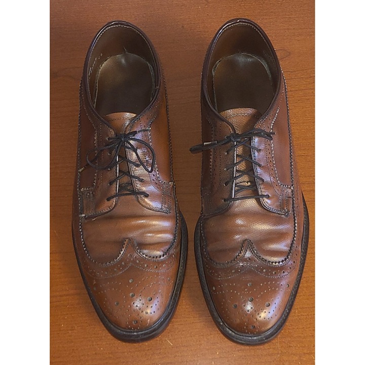 Ralph Lauren Shoes Mens 12D Marlow Cordovan Wingtip Brogue Brown Handsome