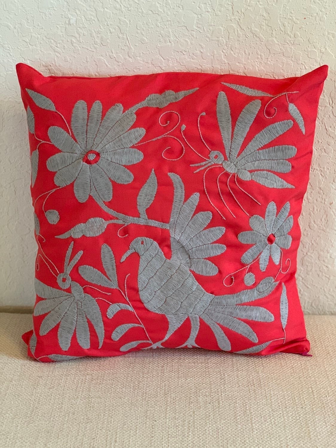 Tenango Otomi Embroidered Pillow Cover