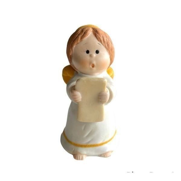 Vintage Jasco 1980s Christmas Angel Bell Ceramic Figurine