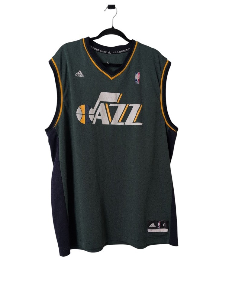 ADIDAS UTAH JAZZ PRO CUT NBA JERSEY BLANK GREEN AUTHENTIC SIZE XL