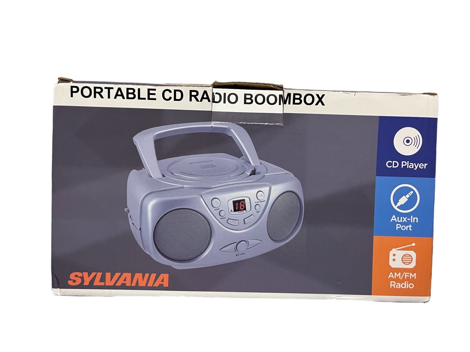 Sylvania SRCD243 Portable CD Player with AM/FM Radio, Boombox