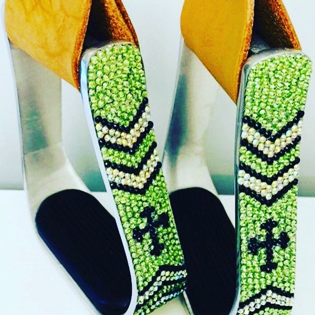 Custom rhinestone stirrups