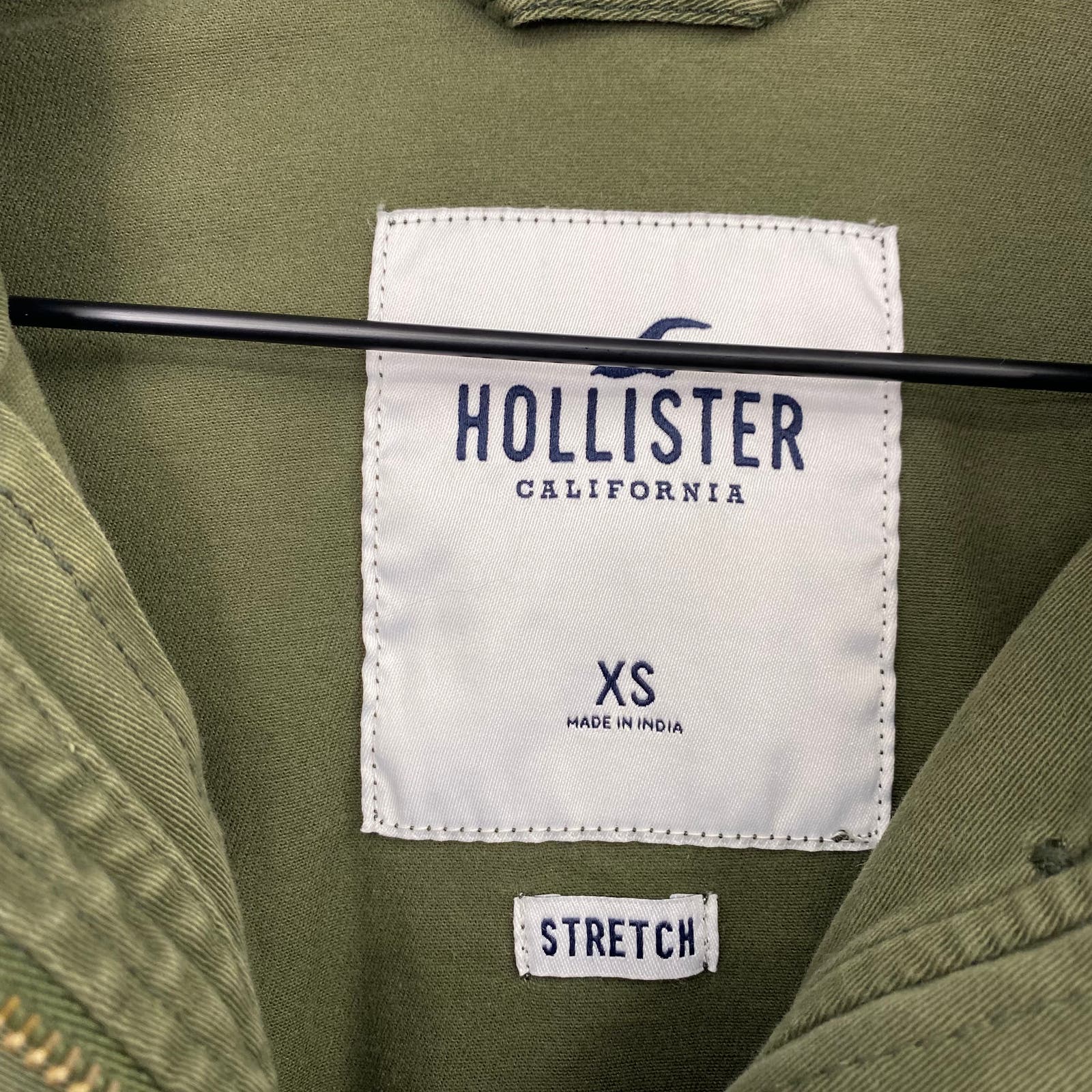 Hollister Utility Jacket Cargo Army Green Stretch Cinched Waist Womens XS gToSHAIcC