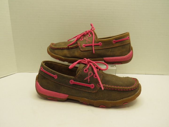 Twisted X Moccasins Brest Cancer Awareness Embroidery Ribbon 7.5M Size WDM0018