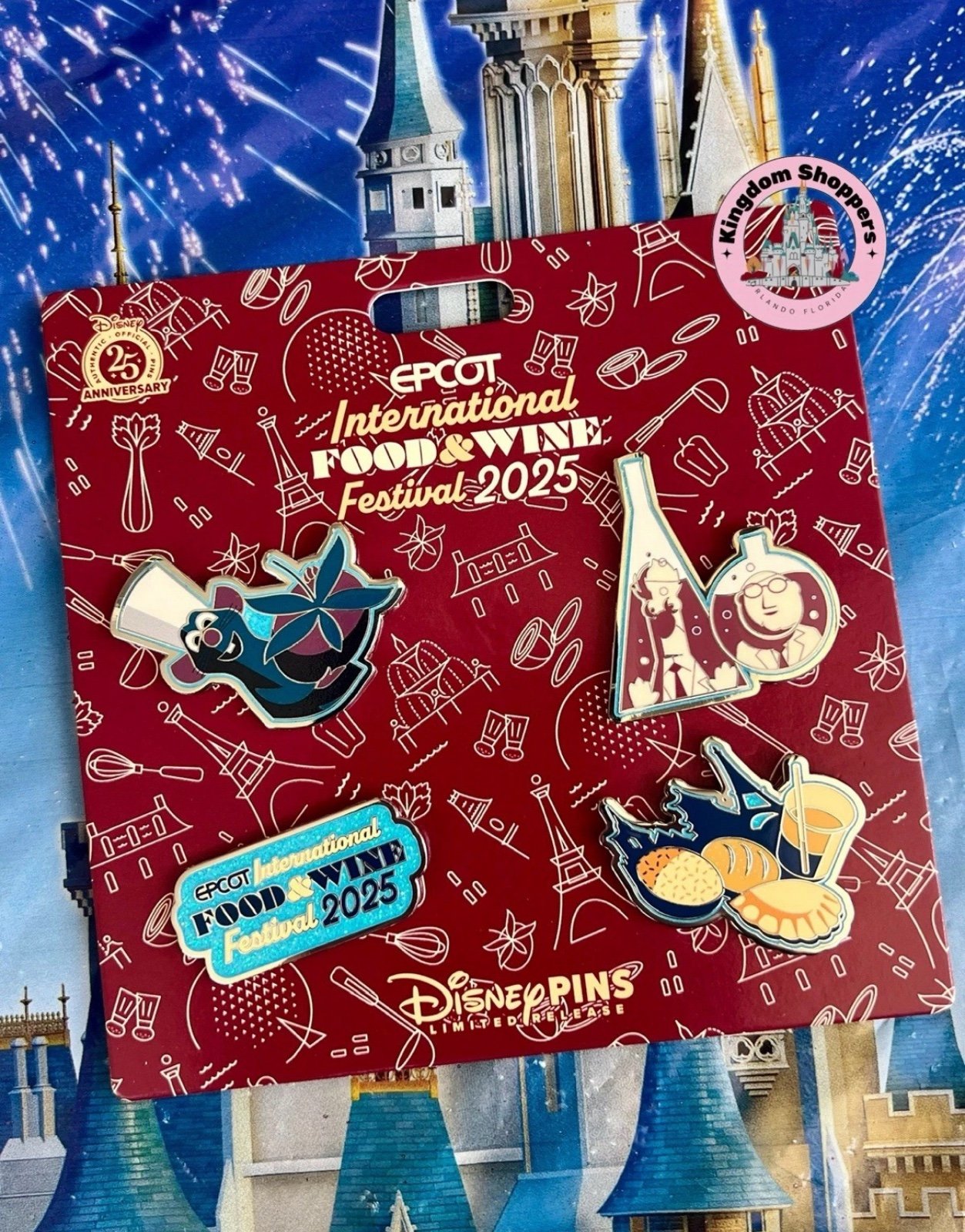 2025 Disney Parks Epcot Food & Wine Festival Booster 4 Pin Set LR Remy Muppets