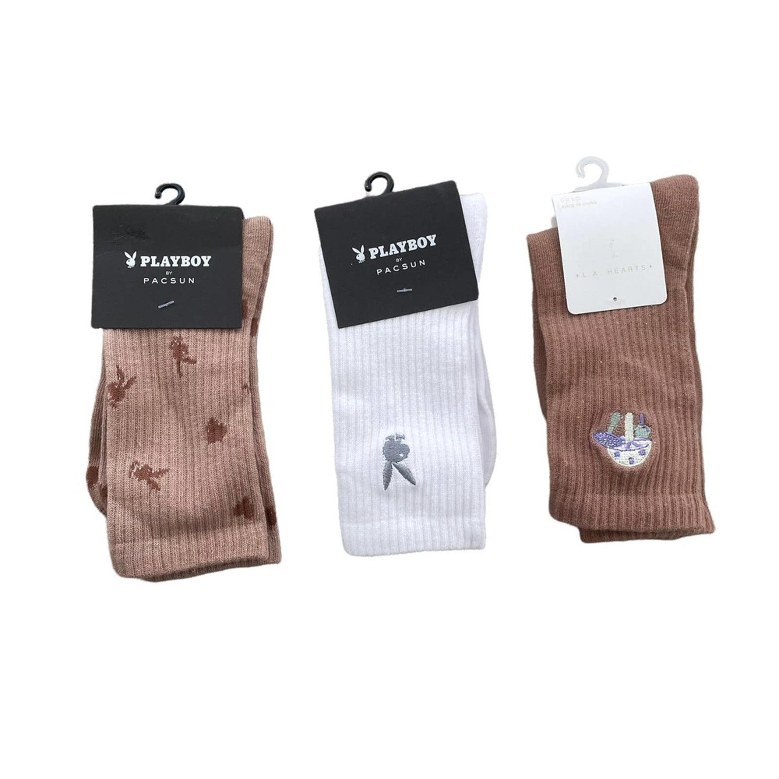 NWT Pacsun 3 Pack Playboy and Mushroom Socks