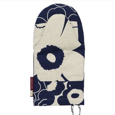 Marimekko Unikko Kollaasi Navy/ Beige Oven Mitt 60th Anniversary Edition