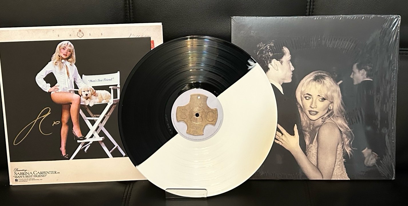 Sabrina Carpenter Man’s Best Friend D2C ALT Cover Signed LP Black/White