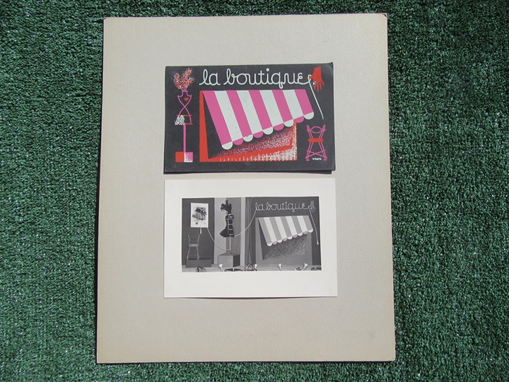 Set of 2 Veva Porter La Boutique Serigraph MCM Art Print