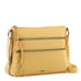 New! THE SAK Reseda Pebbled Leather Crossbody Bag Double-Zip Sunlight Yellow Bag