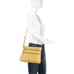 New! THE SAK Reseda Pebbled Leather Crossbody Bag Double-Zip Sunlight Yellow Bag